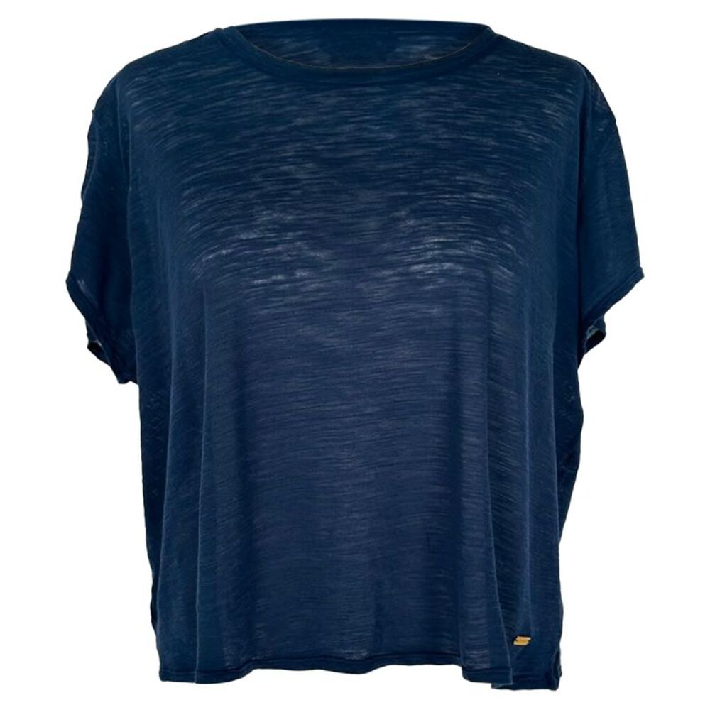 Tom Ford Boat Neck T-Shirt in Blue Cotton